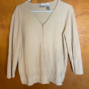 Vintage Knit 3/4 Length Sleeve Cardigan